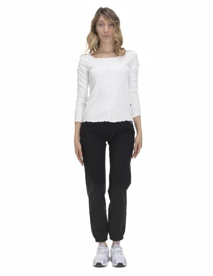 Damski T-shirt z długim rękawem w kolorach ziemi