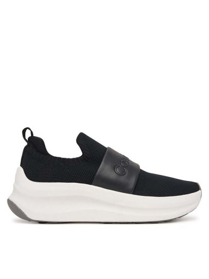 Calvin Klein Sneakersy Chunky Run Slipon Knit Logo Tape HW0HW03261 Czarny