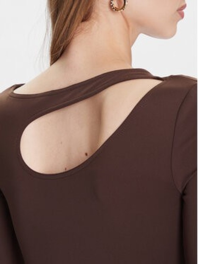 Guess Bluzka W5BP18 KC7M2 Brązowy Slim Fit