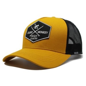 Czapka Trucker - 5 Paneli / Z recyklingu / Jeden rozmiar (Musztardowy/Czarny)
