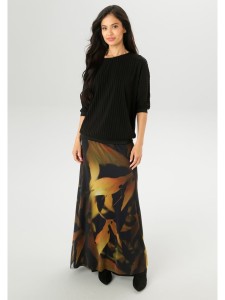 Aniston Spódnica w kolorze czarno-oliwkowym rozmiar: 36