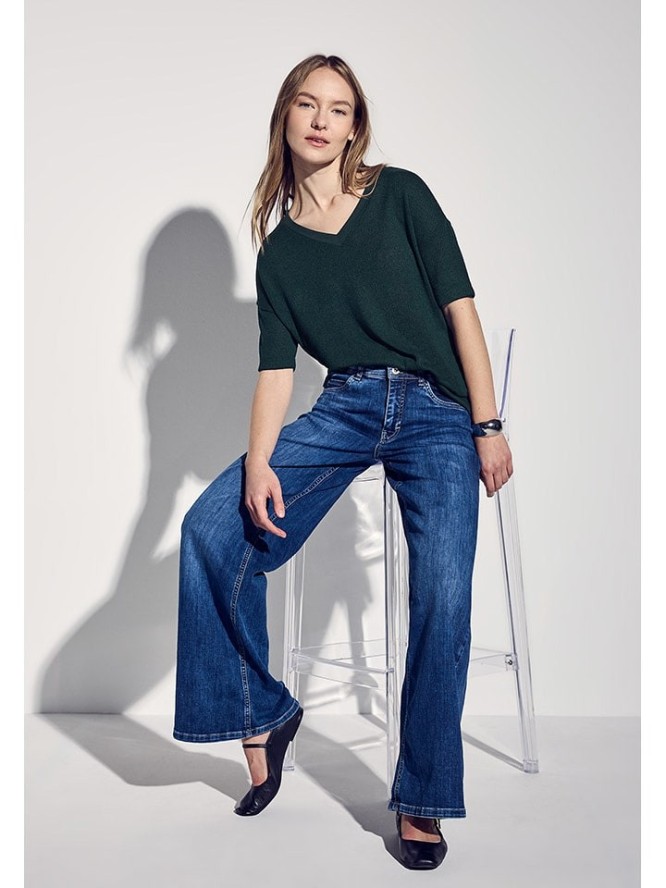 Street One Koszulka w kolorze ciemnozielonym rozmiar: 42