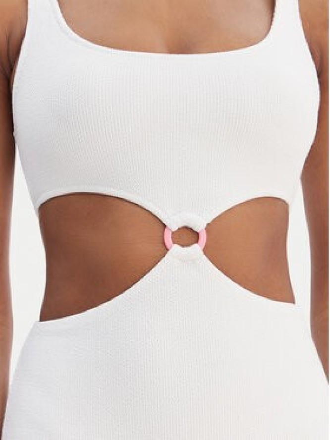 Banana Moon Sukienka letnia Friday Scrunchy JAA10 Biały Slim Fit