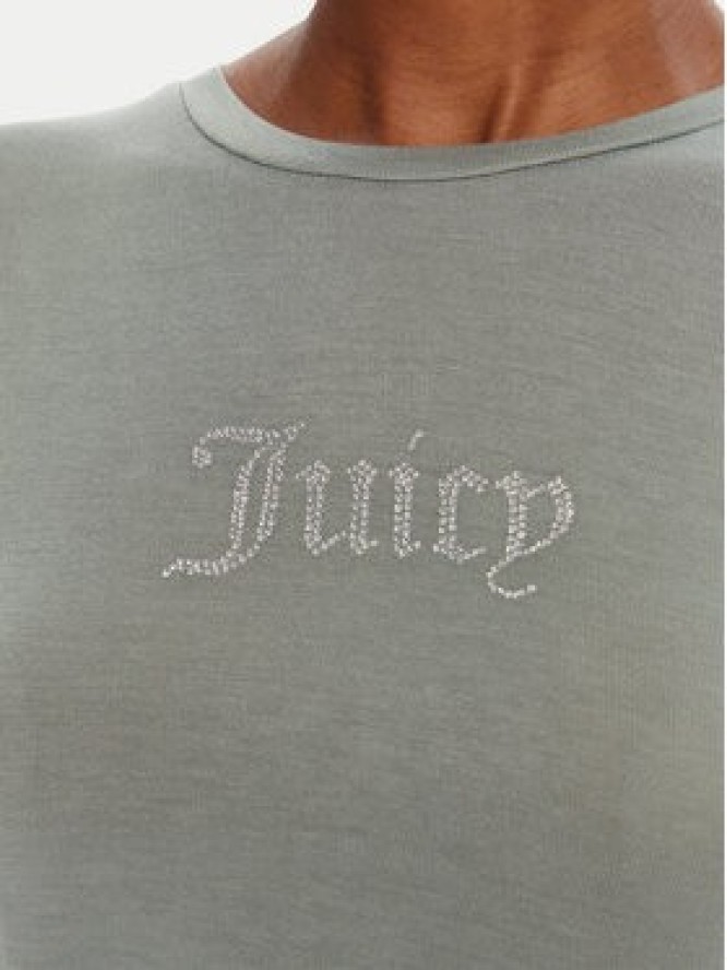 Juicy Couture T-Shirt Sheer JCWCT225301 Zielony Slim Fit