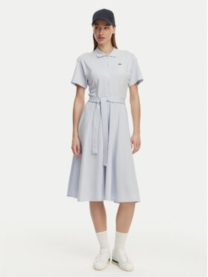 Lacoste Sukienka koszulowa EF9621 Niebieski jasny Regular Fit