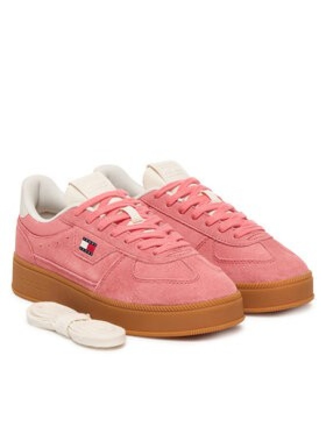Tommy Jeans Sneakersy The Greenwich Edge Max Suede EN0EN02989 Różowy