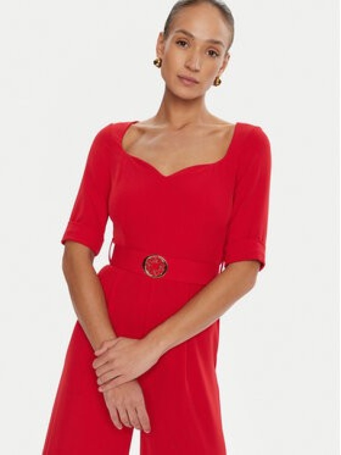 Rinascimento Kombinezon CFC0125323003 Czerwony Wide Leg
