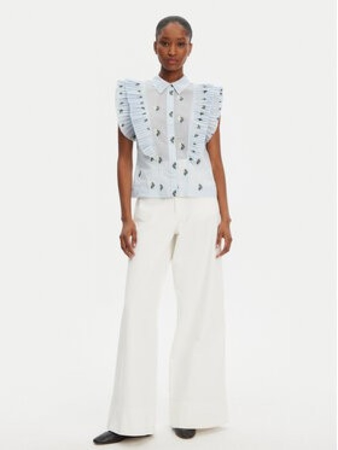 Munthe Koszula Must 252102725224 Błękitny Regular Fit