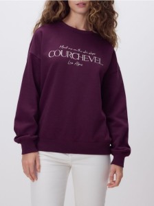 Bluza z haftem - fioletowy