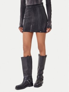 Guess Jeans Spódnica mini W5BD1H KCTT1 Szary Slim Fit