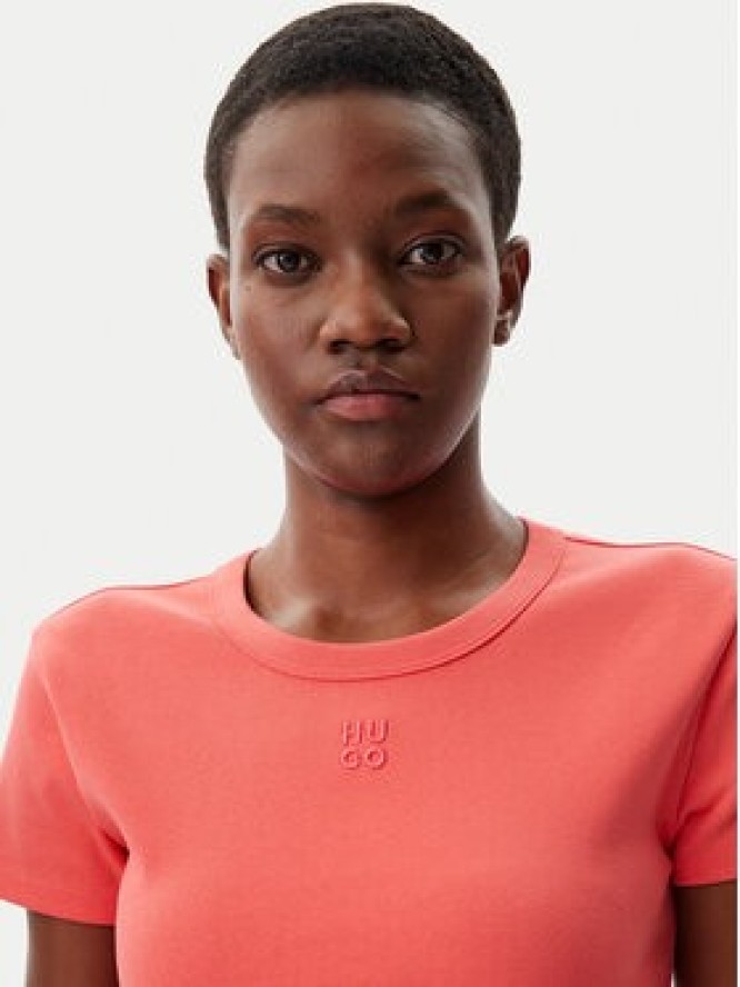 HUGO T-Shirt Delanor 50512000 Czerwony Slim Fit