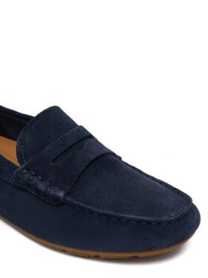 Tommy Hilfiger Mokasyny Flag Soft Suede Driver Loafer FW0FW08558 Granatowy
