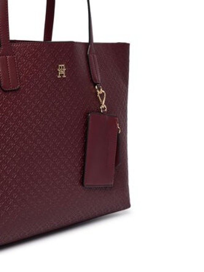 Tommy Hilfiger Torebka Th Icon Tote Mono AW0AW19004 Bordowy