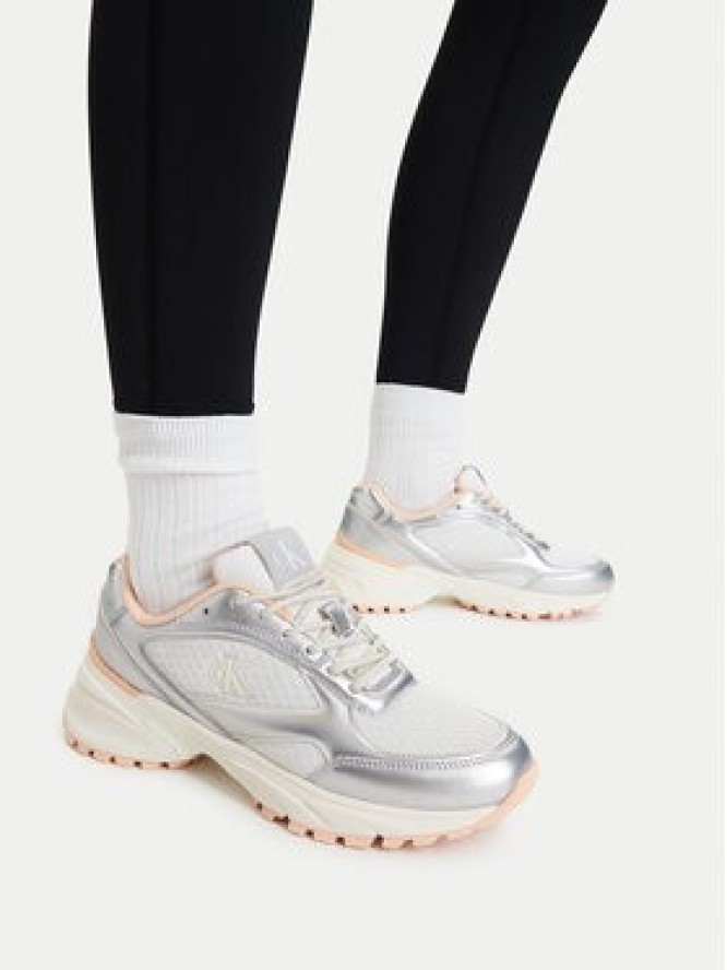Calvin Klein Sneakersy Hike Runner Lace Up Mesh Mix Met YW0YW02063 Kolorowy