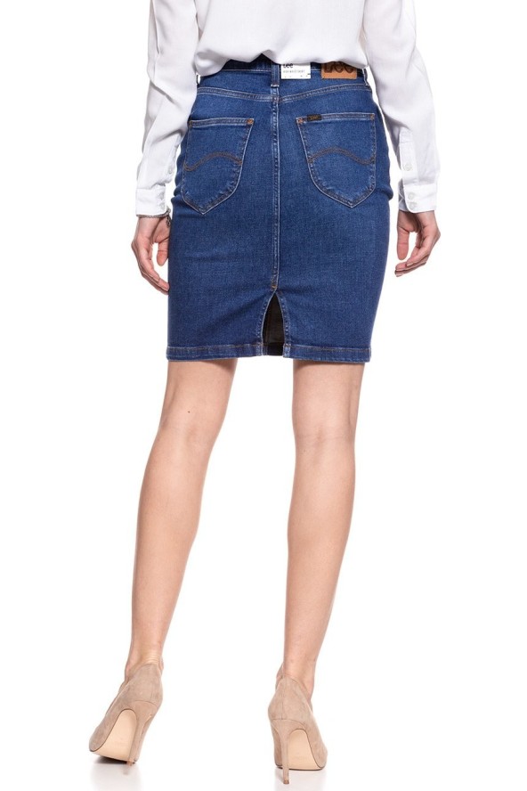 SPÓDNICA JEANSOWA LEE HIGH WAIST SKIRT TRUE BLUE L38QROPB 112108313