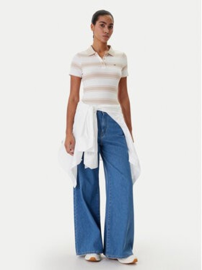 Tommy Jeans Polo DW0DW22327 Beżowy Slim Fit