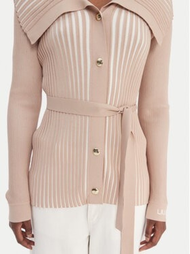 Liu Jo Sport Kardigan TA6116 MS55N Beżowy Regular Fit