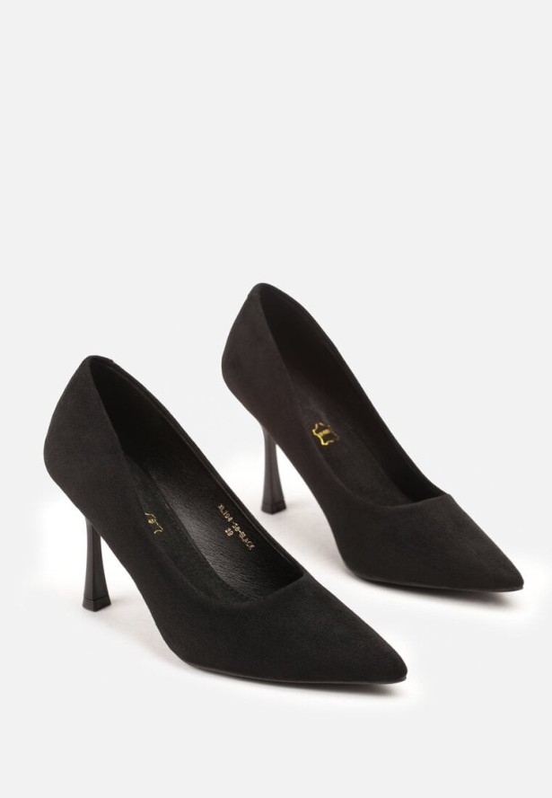 Czarne Szpilki Vices ze Skórzaną Wkładką Afurriva