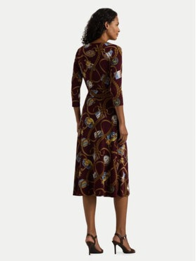 LAUREN RALPH LAUREN Sukienka codzienna 250951440001 Bordowy Slim Fit