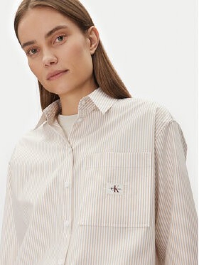 Calvin Klein Jeans Koszula J20J224436 Beżowy Relaxed Fit