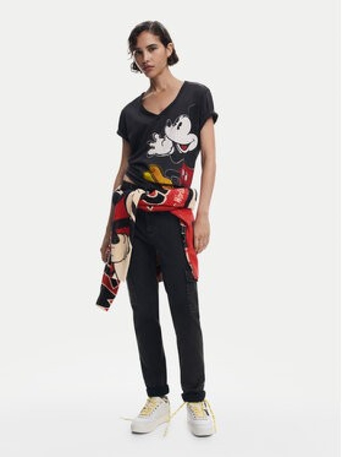 Desigual T-Shirt Mickey Joker 25SWTKAG Czarny Regular Fit