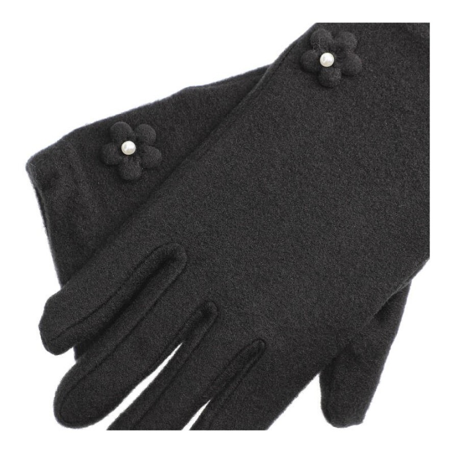 Czarne Rękawiczki Damskie Moraj
