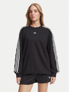 adidas Bluza Lace 3 Stripes Crew LG4251 Czarny Regular Fit
