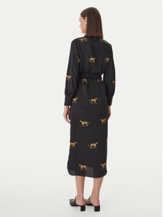 LOLA CASADEMUNT Sukienka koszulowa LS2616091 Czarny Regular Fit