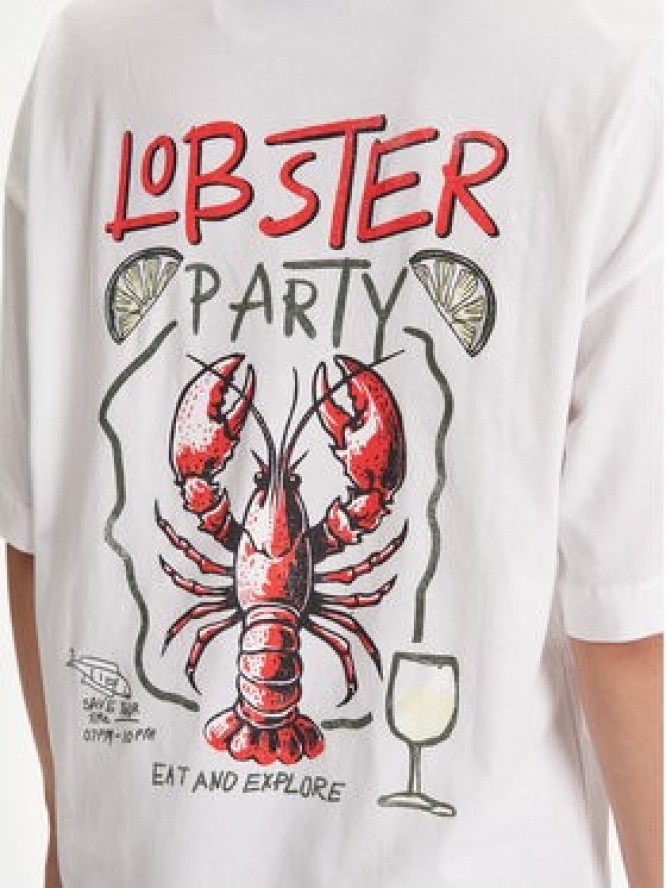 Pieces T-Shirt Tobster 17160811 Biały Oversize