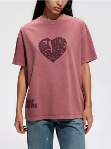 T-shirt Lenny Kravitz - brudny róż