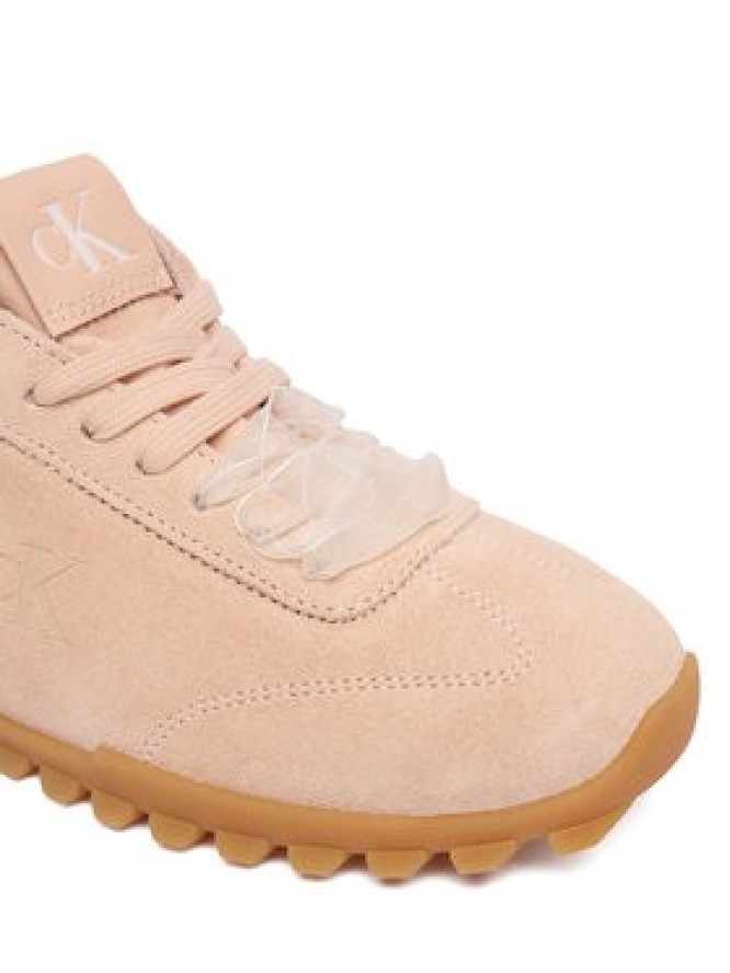 Calvin Klein Sneakersy Low Profile Run Mg Sue Db Laces HW0HW03150 Różowy jasny