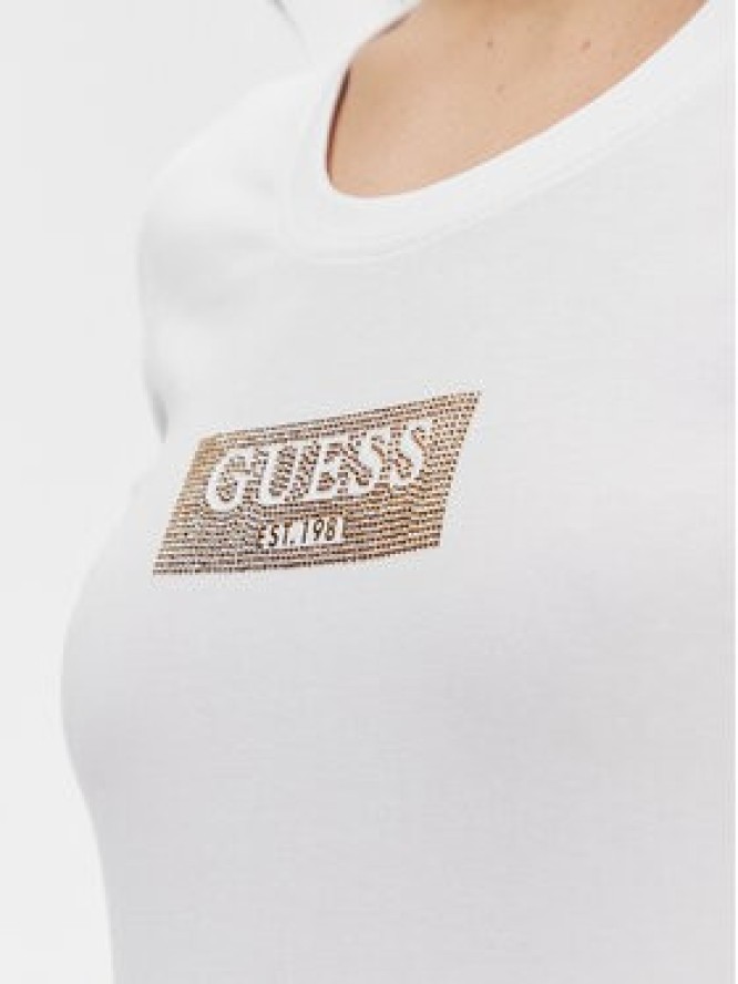 Guess T-Shirt W4RI33 J1314 Biały Slim Fit