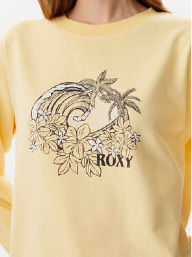 Roxy Bluza ERJFT04963 Żółty Regular Fit