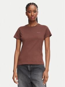 HUGO T-Shirt Damatee_B 50575770 Brązowy Regular Fit