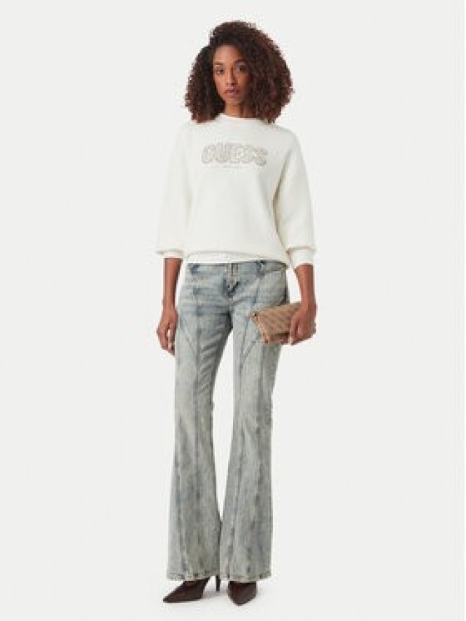Guess Sweter W6YR30 Z0978 Kremowy Regular Fit