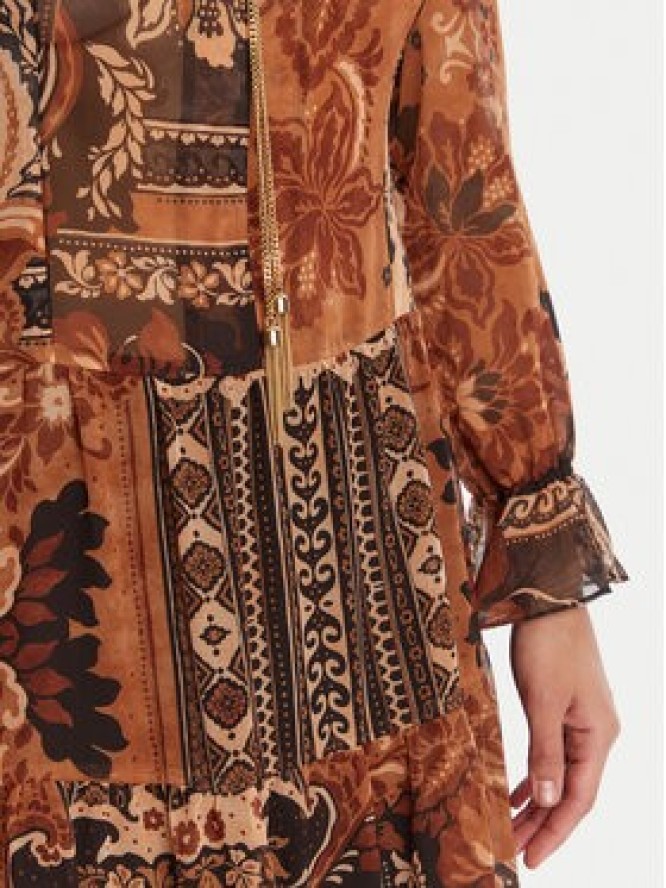 Rinascimento Sukienka koktajlowa CFC0125465003 Brązowy Regular Fit