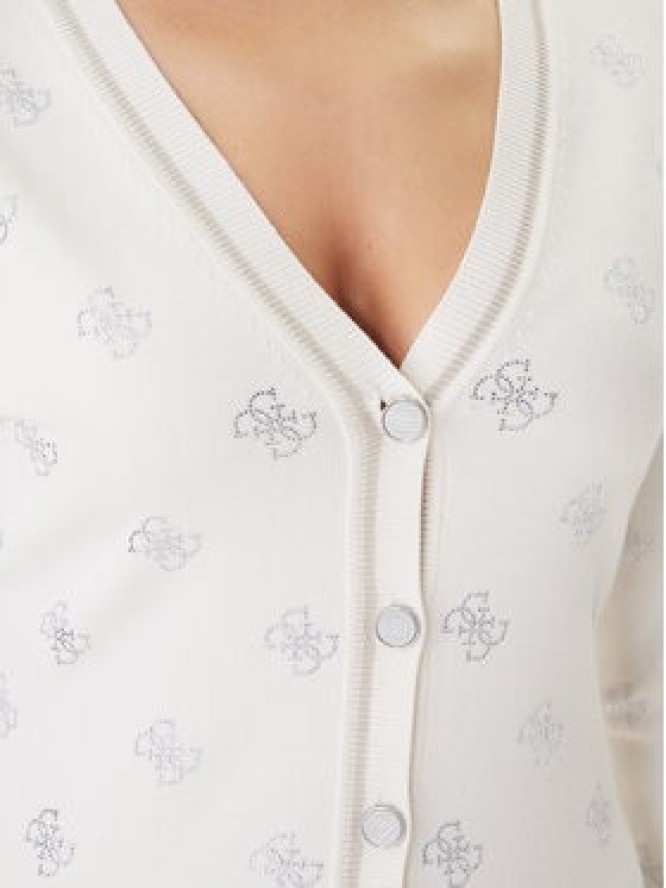 Guess Kardigan W6GR18 Z0605 Biały Regular Fit