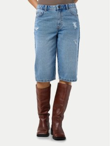 Noisy May Szorty jeansowe Welsie 27034305 Niebieski Regular Fit