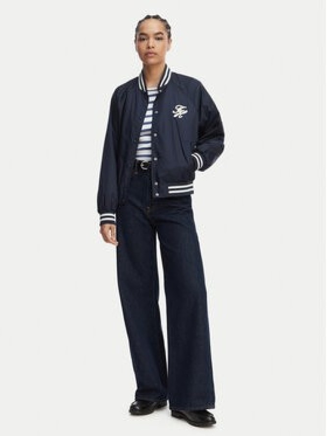 Tommy Hilfiger Kurtka bomber Logo Appliqué WW0WW48618 Granatowy Regular Fit
