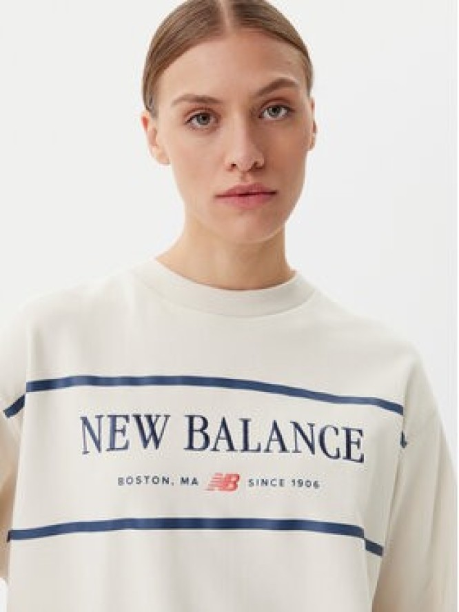 New Balance Bluza Athletics Nautical Lobster WT51923 Beżowy Oversize