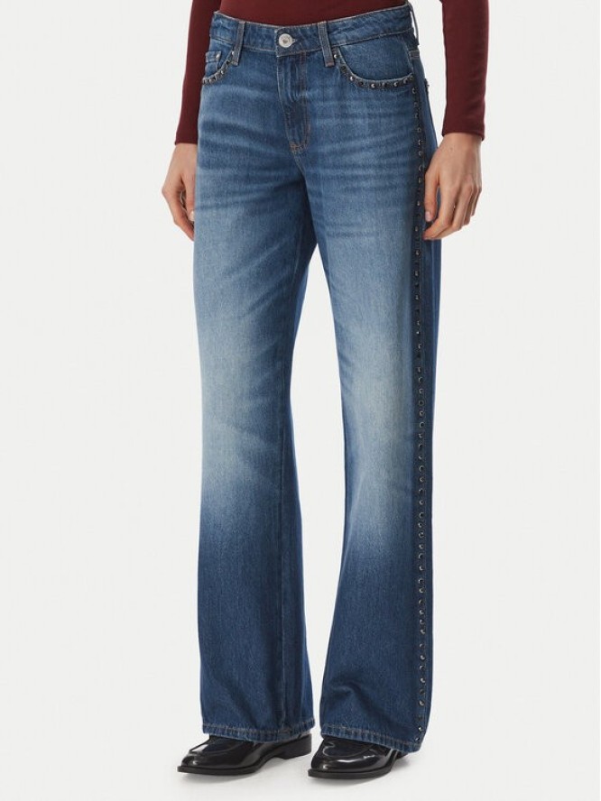 Guess Jeansy W6YA3W D1356 Niebieski Wide Leg