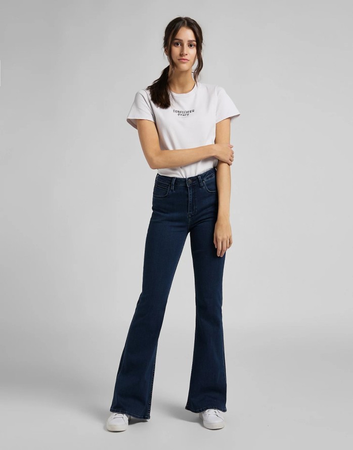 DAMSKI T-SHIRT LEE EASY GRAPHIC TEE LILAC HUNT L44GETQC 112109864