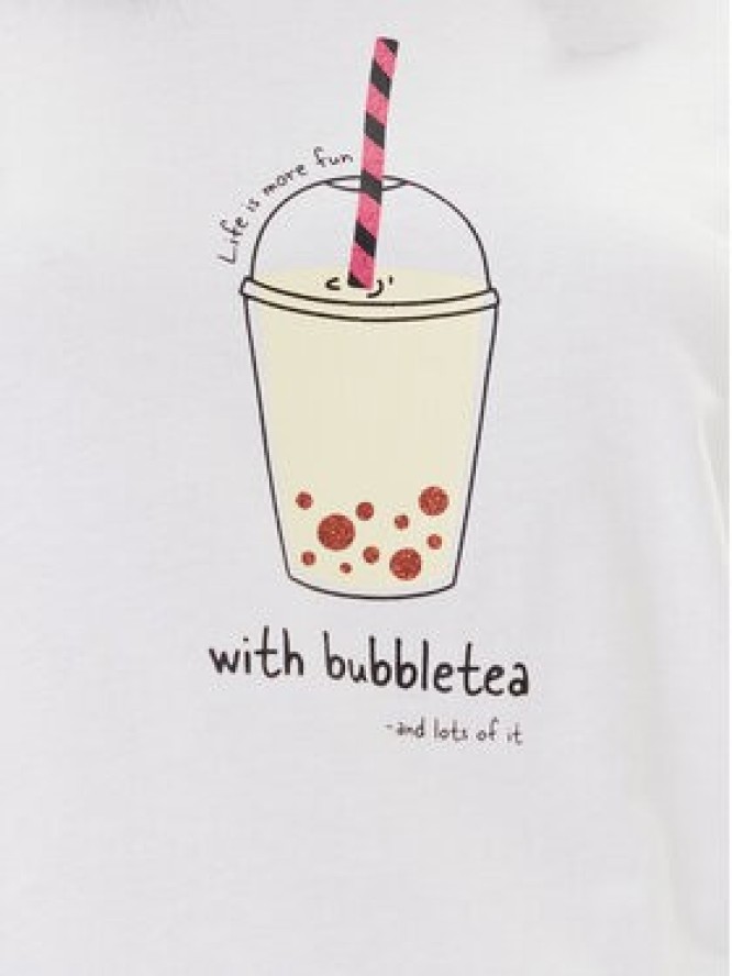 ONLY T-Shirt Fun Life 15349901 Biały Regular Fit