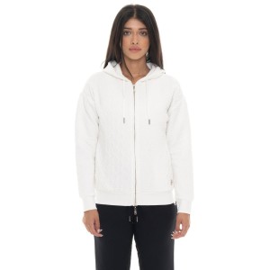 Leone 1947 Braid Damen, Bluza z geflochtenem Stoff, Kapuze, Reißverschluss