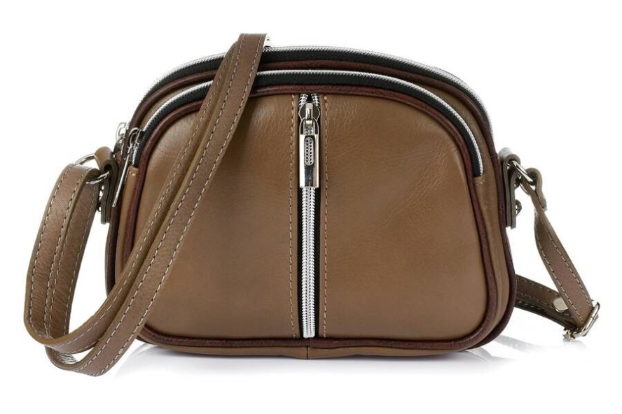 Listonoszka skórzana VERA PELLE K53 brązowa