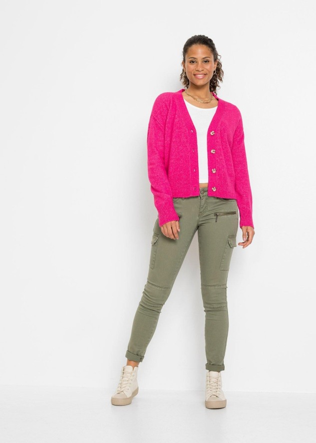 Spodnie bojówki z elastycznego materiału z bawełną