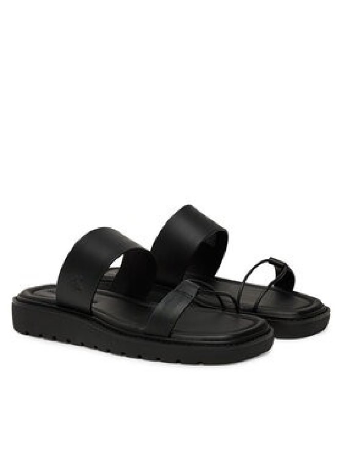 Calvin Klein Jeans Klapki Rope Sandal Soft Lth Mg YW0YW01864 Czarny