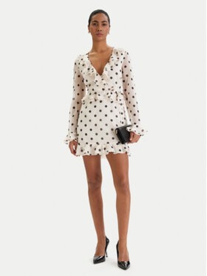 Bardot Sukienka koktajlowa Frill Detail 60115DB2 Écru Regular Fit