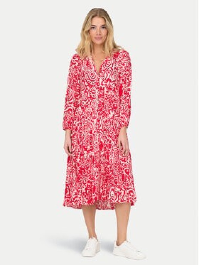 ONLY Sukienka koszulowa Milana 15308233 Czerwony Loose Fit