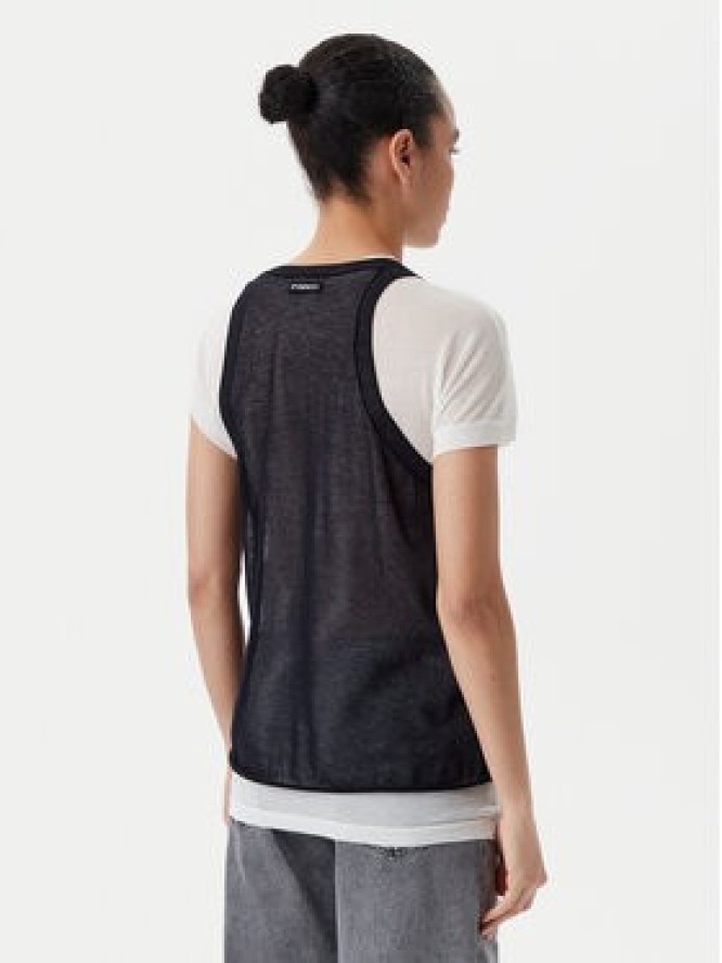 PINKO Bluzka 105152 A2LS Czarny Regular Fit